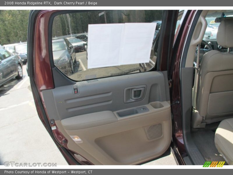 Dark Cherry Pearl / Beige 2008 Honda Ridgeline RTX