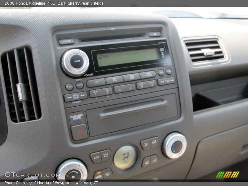 Dark Cherry Pearl / Beige 2008 Honda Ridgeline RTX