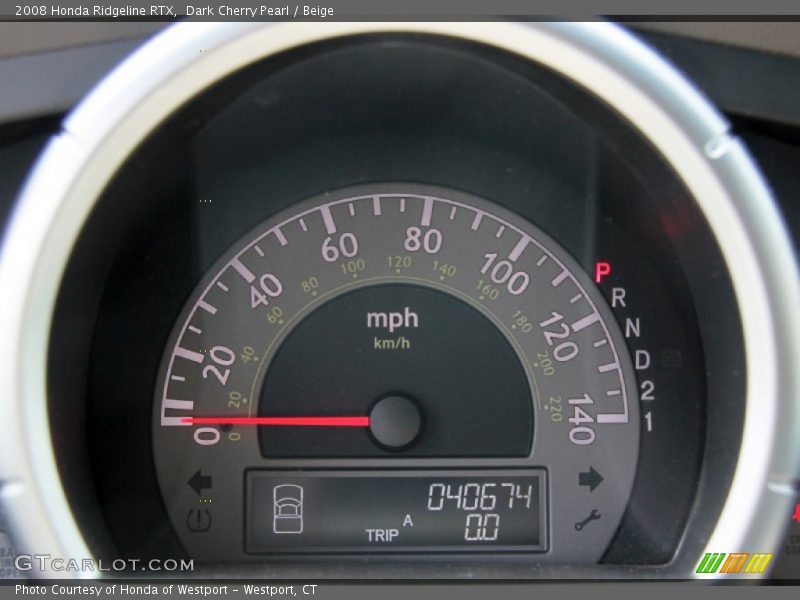 Dark Cherry Pearl / Beige 2008 Honda Ridgeline RTX