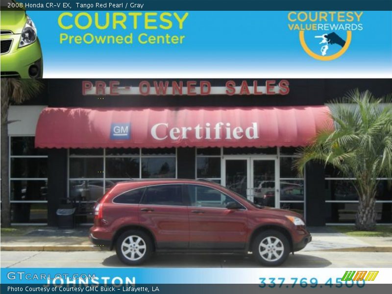 Tango Red Pearl / Gray 2008 Honda CR-V EX