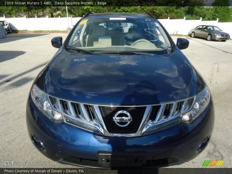 Deep Sapphire Metallic / Beige 2009 Nissan Murano S AWD