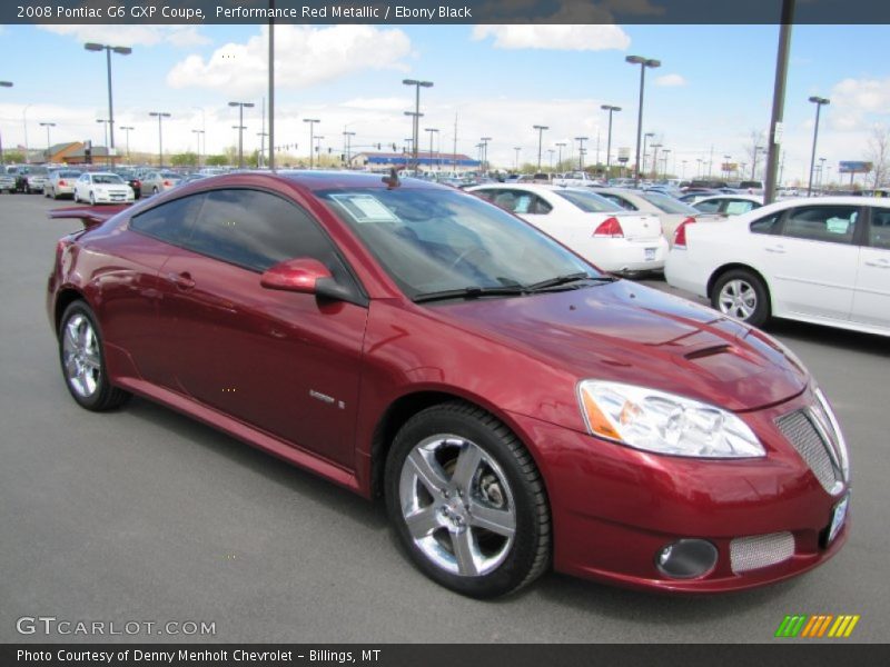 Performance Red Metallic / Ebony Black 2008 Pontiac G6 GXP Coupe