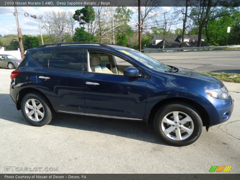 Deep Sapphire Metallic / Beige 2009 Nissan Murano S AWD