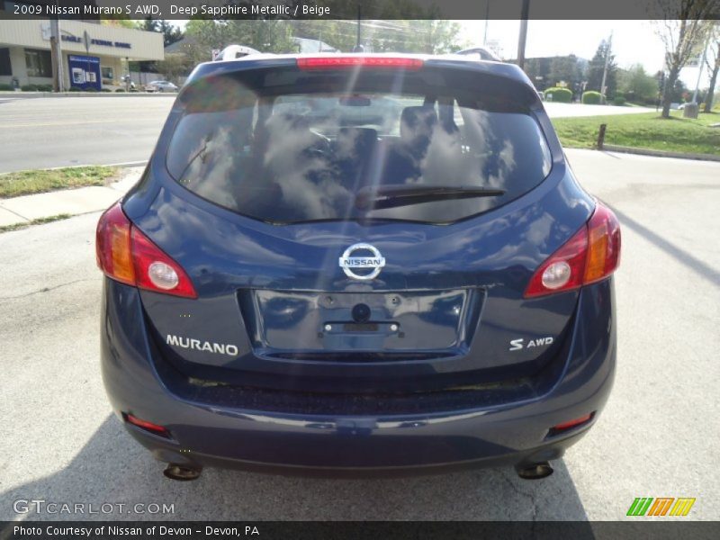 Deep Sapphire Metallic / Beige 2009 Nissan Murano S AWD