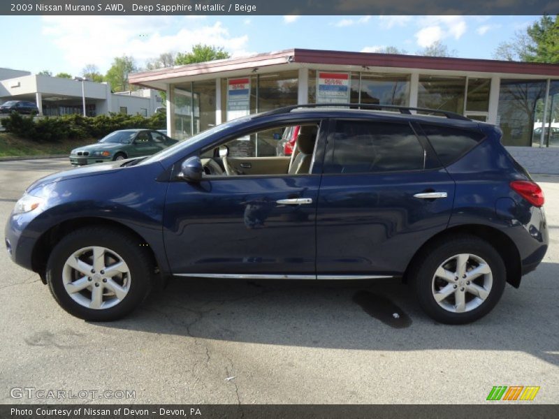 Deep Sapphire Metallic / Beige 2009 Nissan Murano S AWD