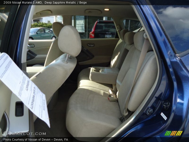 Deep Sapphire Metallic / Beige 2009 Nissan Murano S AWD
