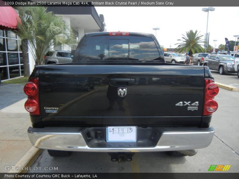 Brilliant Black Crystal Pearl / Medium Slate Gray 2009 Dodge Ram 2500 Laramie Mega Cab 4x4