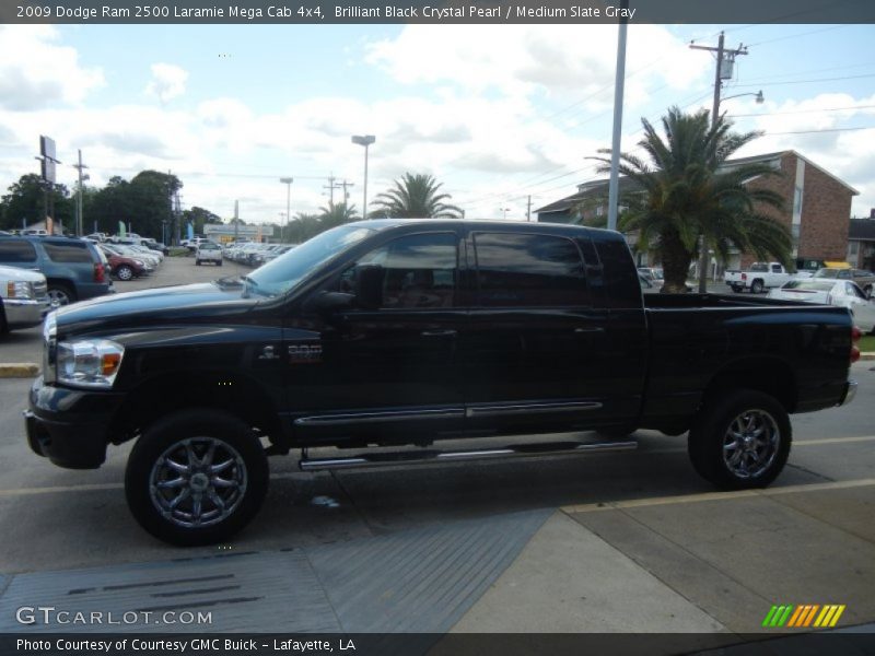 Brilliant Black Crystal Pearl / Medium Slate Gray 2009 Dodge Ram 2500 Laramie Mega Cab 4x4