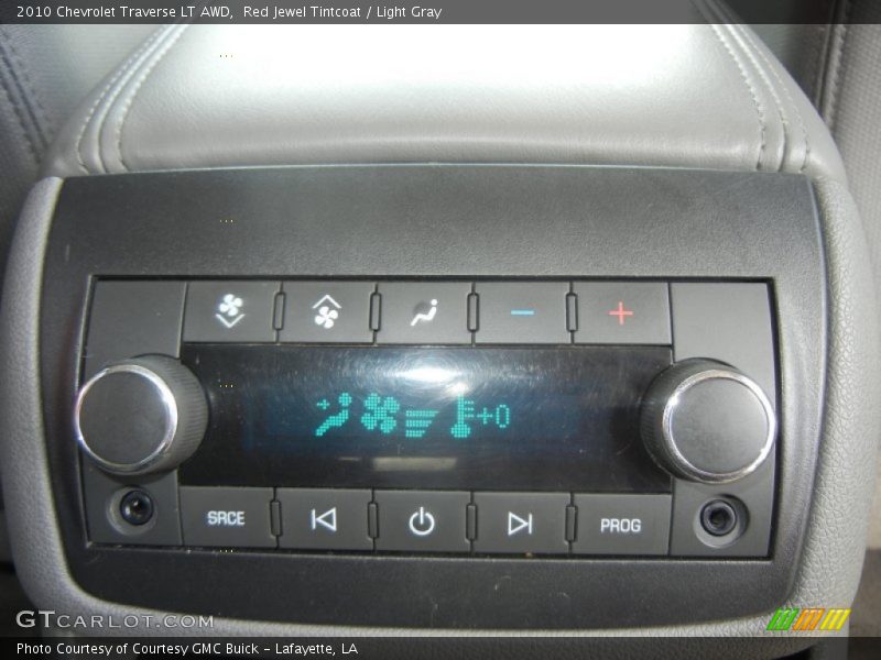 Red Jewel Tintcoat / Light Gray 2010 Chevrolet Traverse LT AWD
