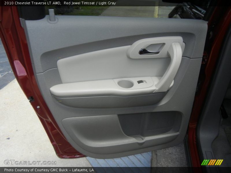 Red Jewel Tintcoat / Light Gray 2010 Chevrolet Traverse LT AWD