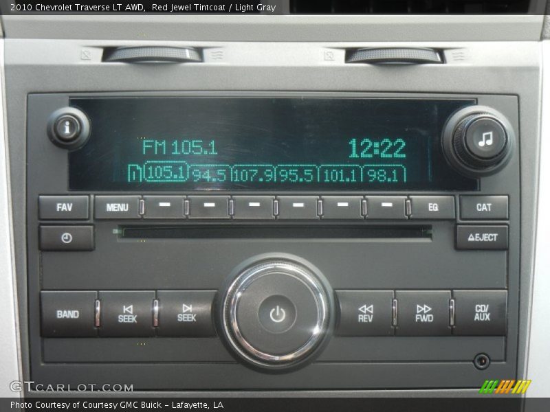 Red Jewel Tintcoat / Light Gray 2010 Chevrolet Traverse LT AWD