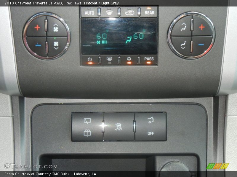 Red Jewel Tintcoat / Light Gray 2010 Chevrolet Traverse LT AWD