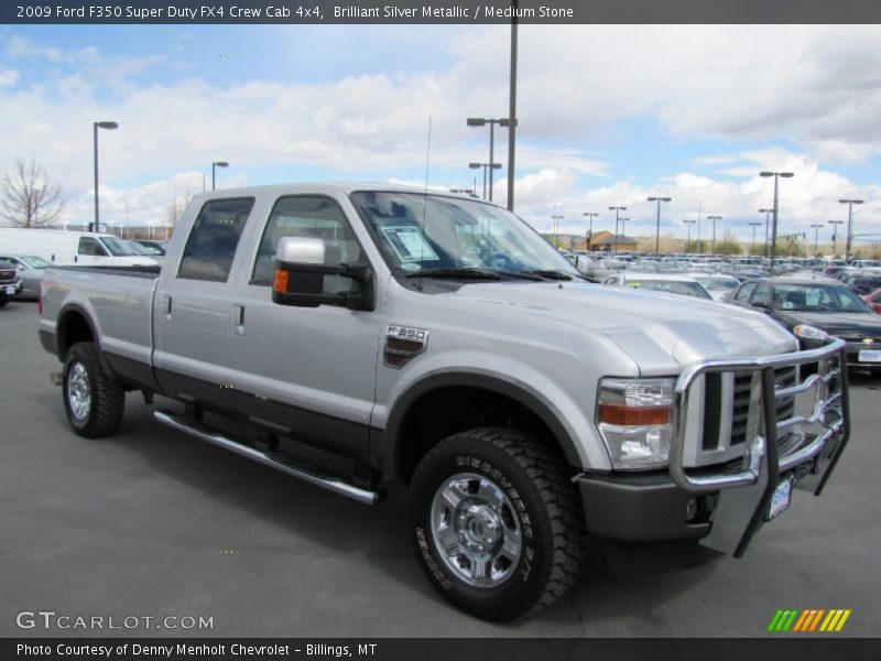 Brilliant Silver Metallic / Medium Stone 2009 Ford F350 Super Duty FX4 Crew Cab 4x4