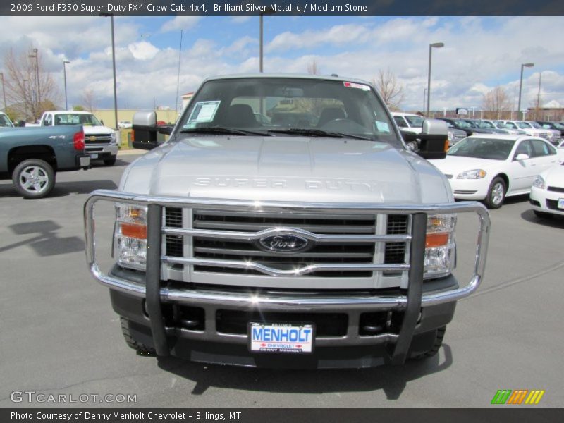 Brilliant Silver Metallic / Medium Stone 2009 Ford F350 Super Duty FX4 Crew Cab 4x4