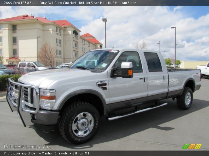 Brilliant Silver Metallic / Medium Stone 2009 Ford F350 Super Duty FX4 Crew Cab 4x4