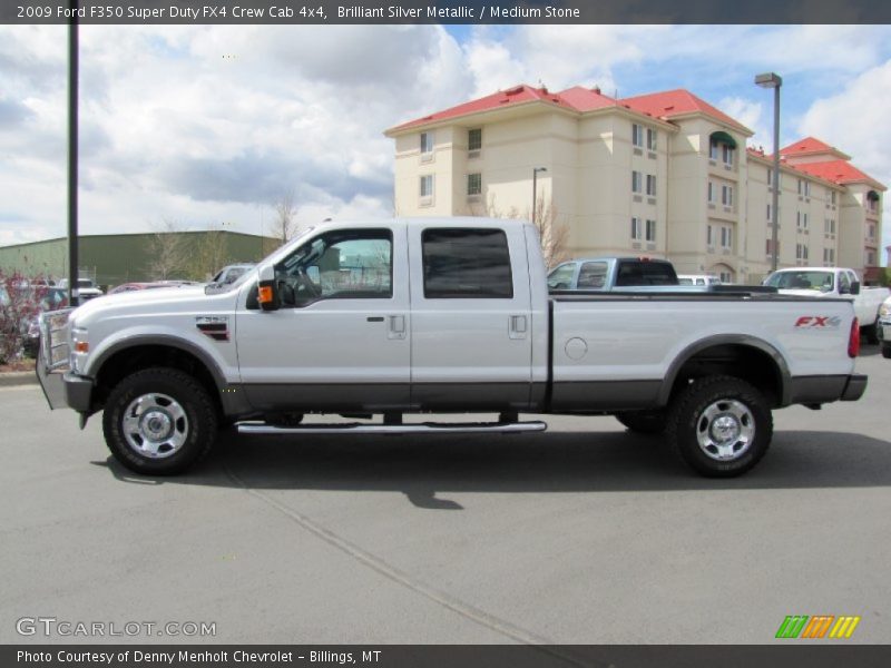 Brilliant Silver Metallic / Medium Stone 2009 Ford F350 Super Duty FX4 Crew Cab 4x4