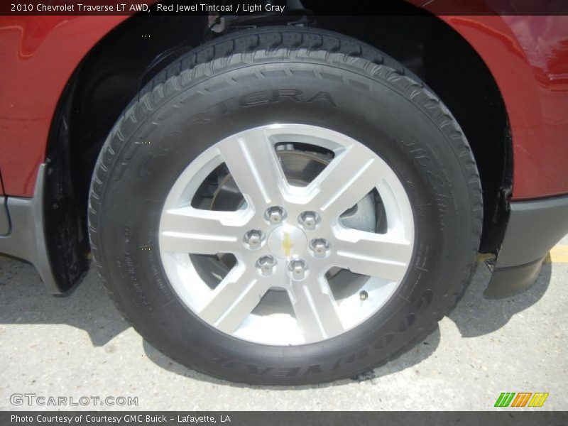 Red Jewel Tintcoat / Light Gray 2010 Chevrolet Traverse LT AWD