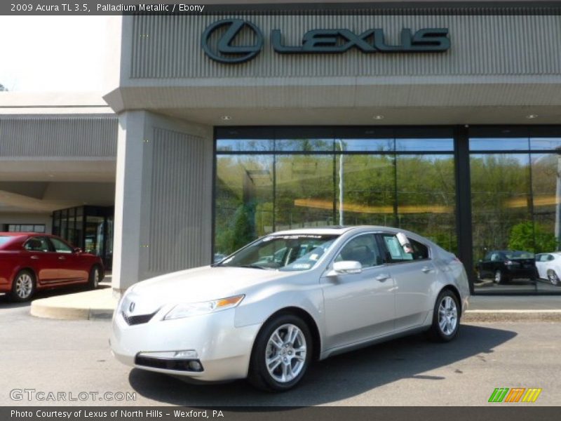 Palladium Metallic / Ebony 2009 Acura TL 3.5