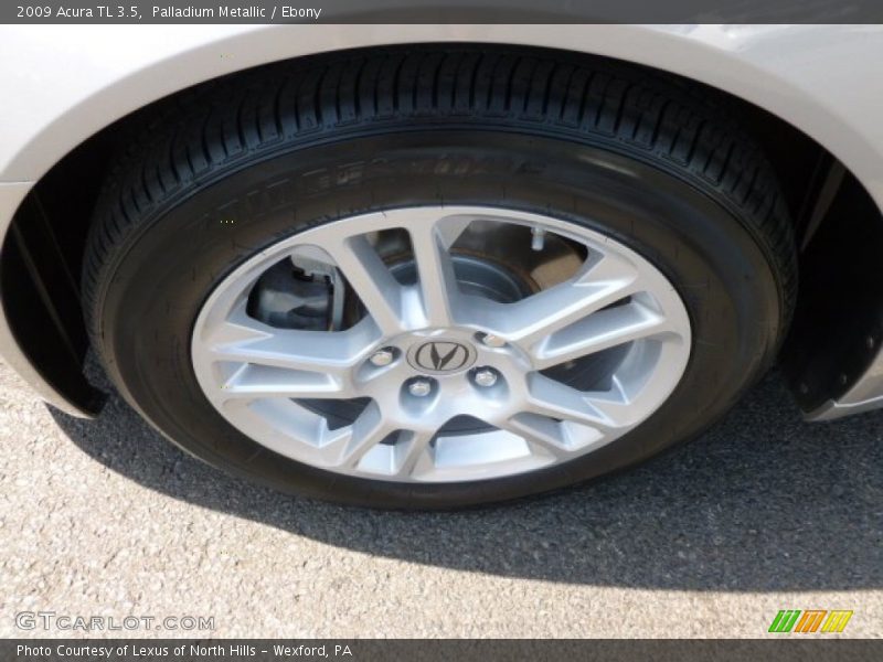 Palladium Metallic / Ebony 2009 Acura TL 3.5