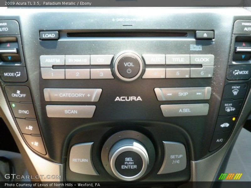 Palladium Metallic / Ebony 2009 Acura TL 3.5