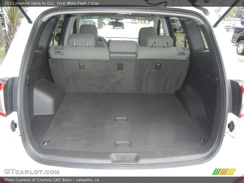 Frost White Pearl / Gray 2011 Hyundai Santa Fe GLS