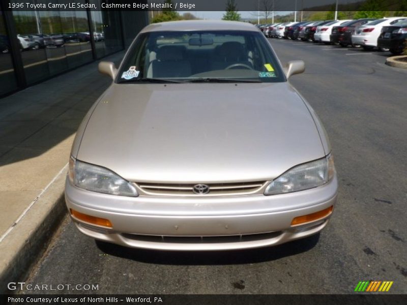 Cashmere Beige Metallic / Beige 1996 Toyota Camry LE Sedan