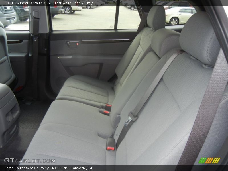 Frost White Pearl / Gray 2011 Hyundai Santa Fe GLS