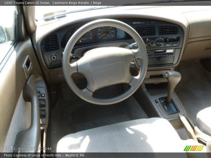 Cashmere Beige Metallic / Beige 1996 Toyota Camry LE Sedan