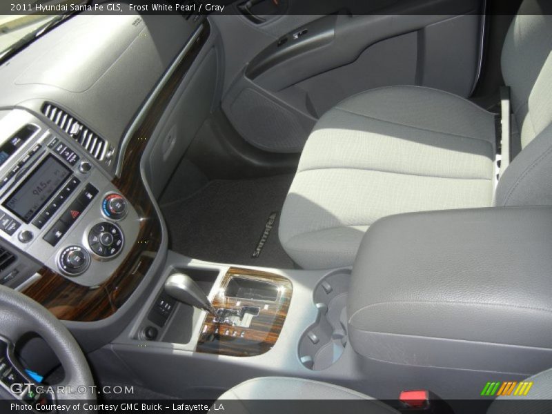 Frost White Pearl / Gray 2011 Hyundai Santa Fe GLS