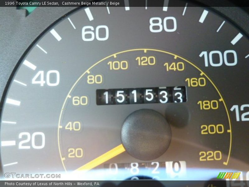 Cashmere Beige Metallic / Beige 1996 Toyota Camry LE Sedan