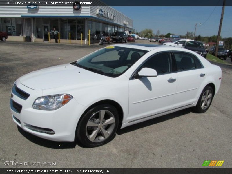 Summit White / Titanium 2012 Chevrolet Malibu LT