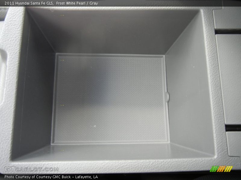 Frost White Pearl / Gray 2011 Hyundai Santa Fe GLS