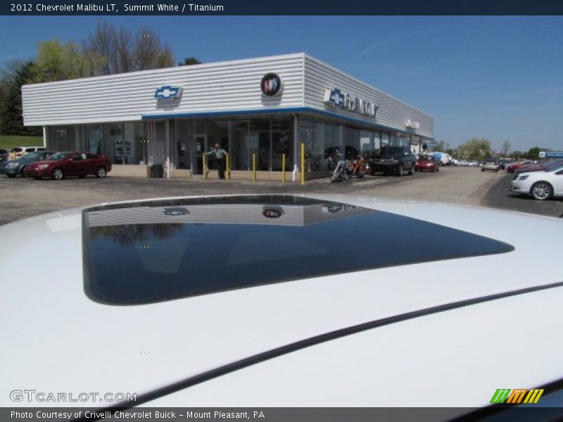 Summit White / Titanium 2012 Chevrolet Malibu LT