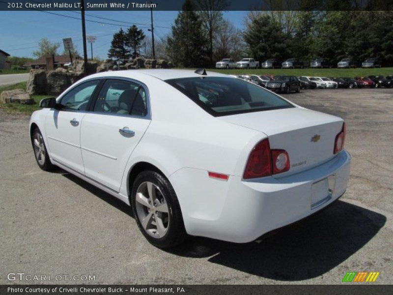 Summit White / Titanium 2012 Chevrolet Malibu LT