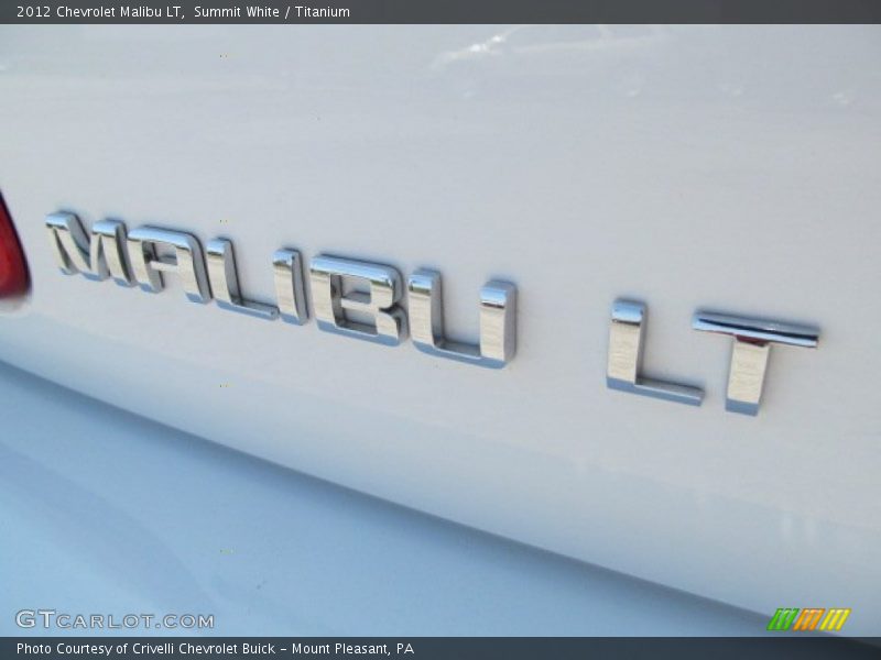 Summit White / Titanium 2012 Chevrolet Malibu LT
