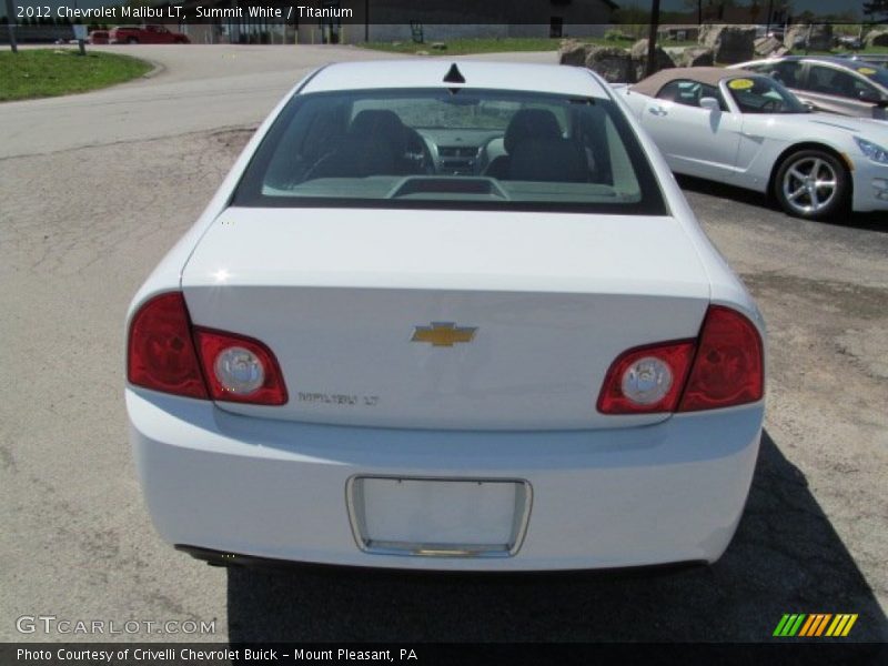 Summit White / Titanium 2012 Chevrolet Malibu LT
