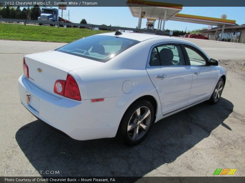 Summit White / Titanium 2012 Chevrolet Malibu LT