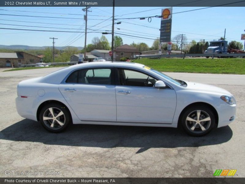 Summit White / Titanium 2012 Chevrolet Malibu LT
