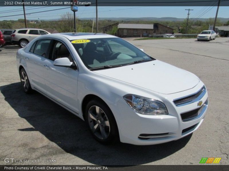 Summit White / Titanium 2012 Chevrolet Malibu LT