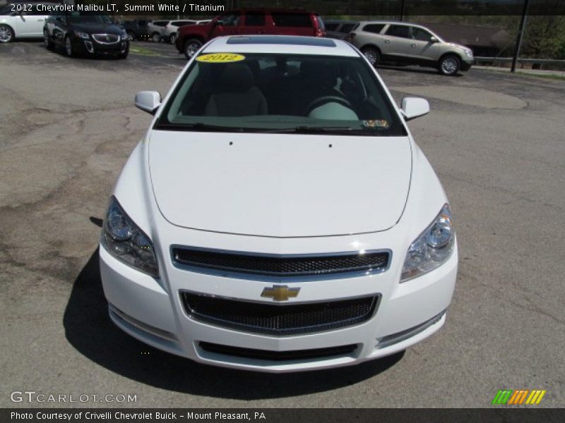 Summit White / Titanium 2012 Chevrolet Malibu LT