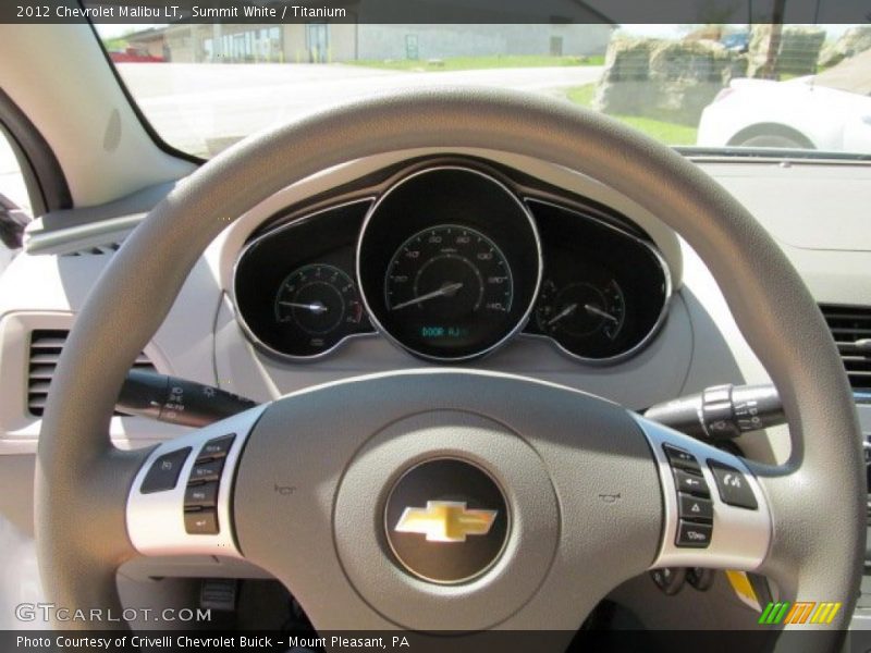Summit White / Titanium 2012 Chevrolet Malibu LT