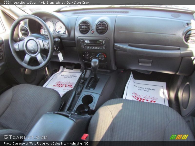 Stone White / Dark Slate Gray 2004 Jeep Liberty Sport 4x4