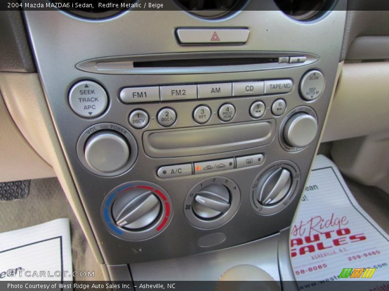 Redfire Metallic / Beige 2004 Mazda MAZDA6 i Sedan