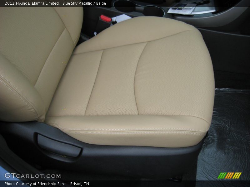 Blue Sky Metallic / Beige 2012 Hyundai Elantra Limited