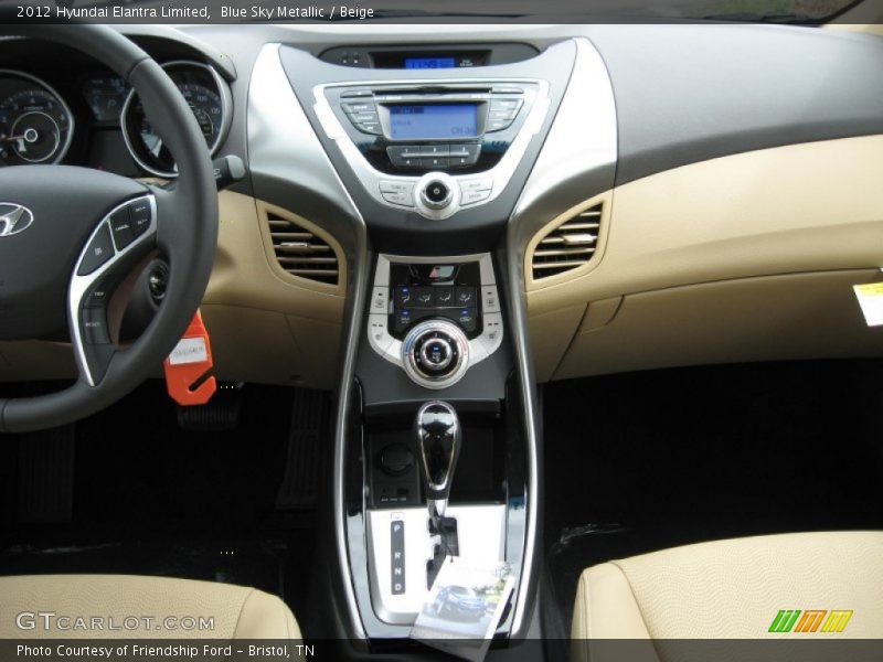 Blue Sky Metallic / Beige 2012 Hyundai Elantra Limited