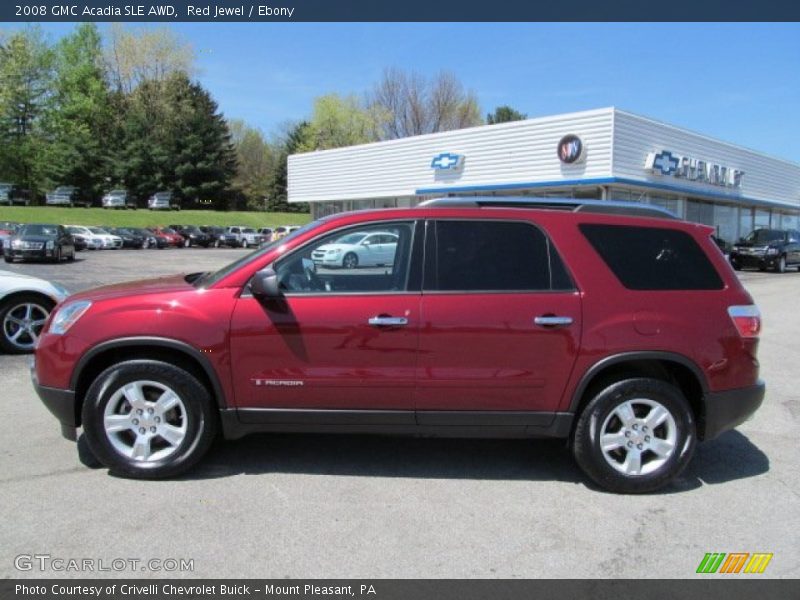 Red Jewel / Ebony 2008 GMC Acadia SLE AWD