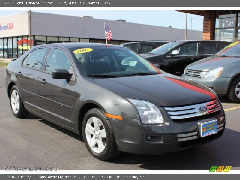 Alloy Metallic / Charcoal Black 2007 Ford Fusion SE V6 AWD