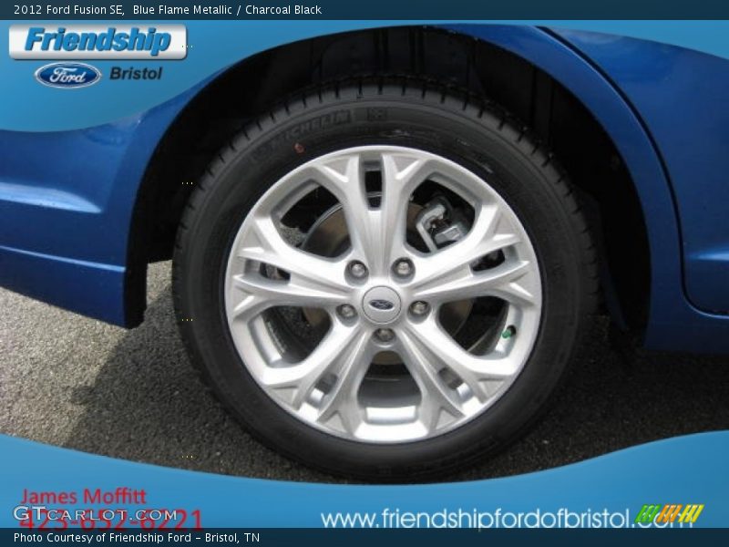 Blue Flame Metallic / Charcoal Black 2012 Ford Fusion SE