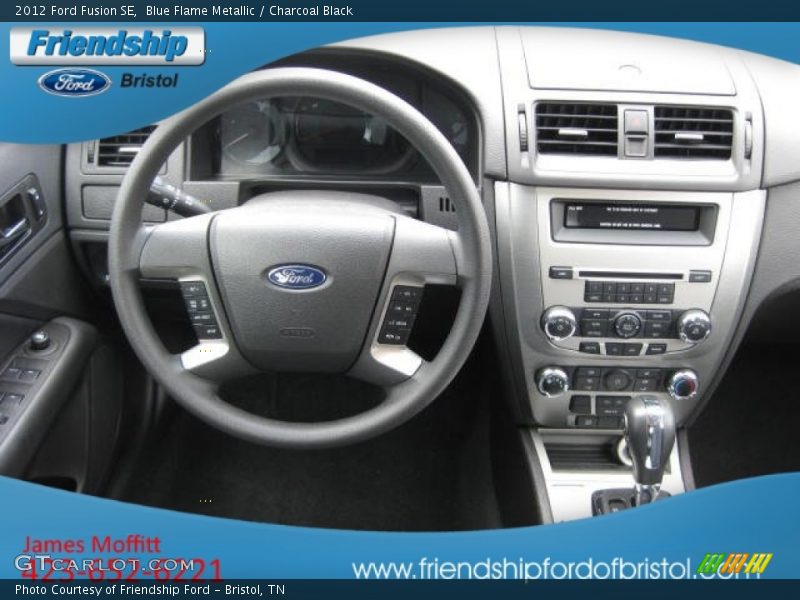 Blue Flame Metallic / Charcoal Black 2012 Ford Fusion SE