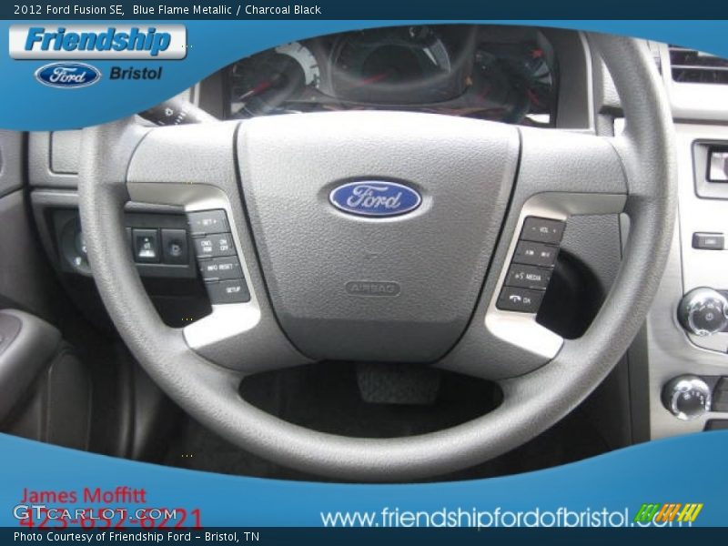 Blue Flame Metallic / Charcoal Black 2012 Ford Fusion SE